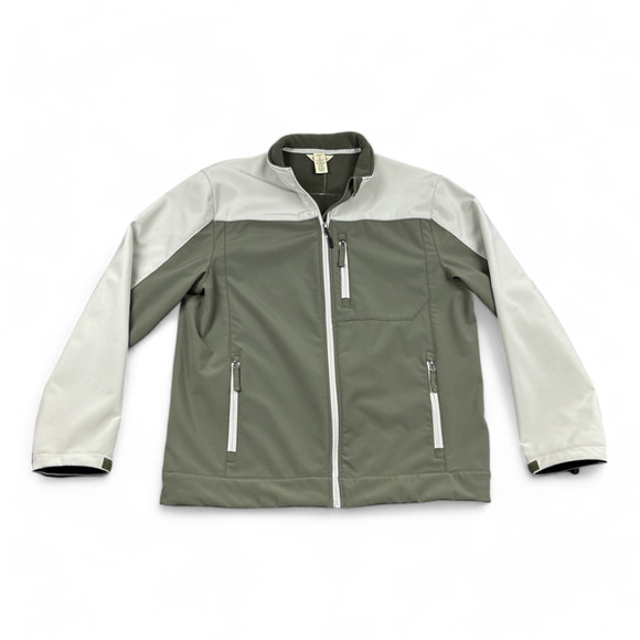 Gander Mountain Jacket Adult LARGE Green 2 Tone Zip Pockets Outdoor Hiking - Picture 1 of 9
